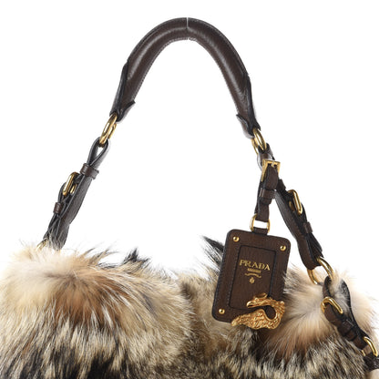 Prada Fox Fur Hobo Naturale 9 of 9