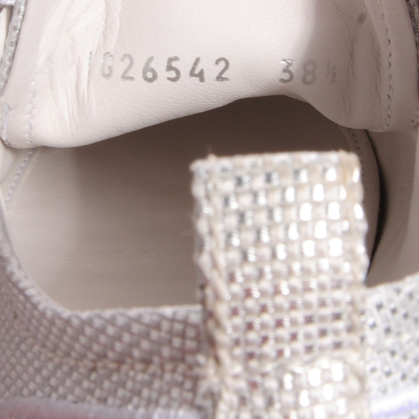 Canvas CC Tennis Shoes 38.5 Metallic Silver