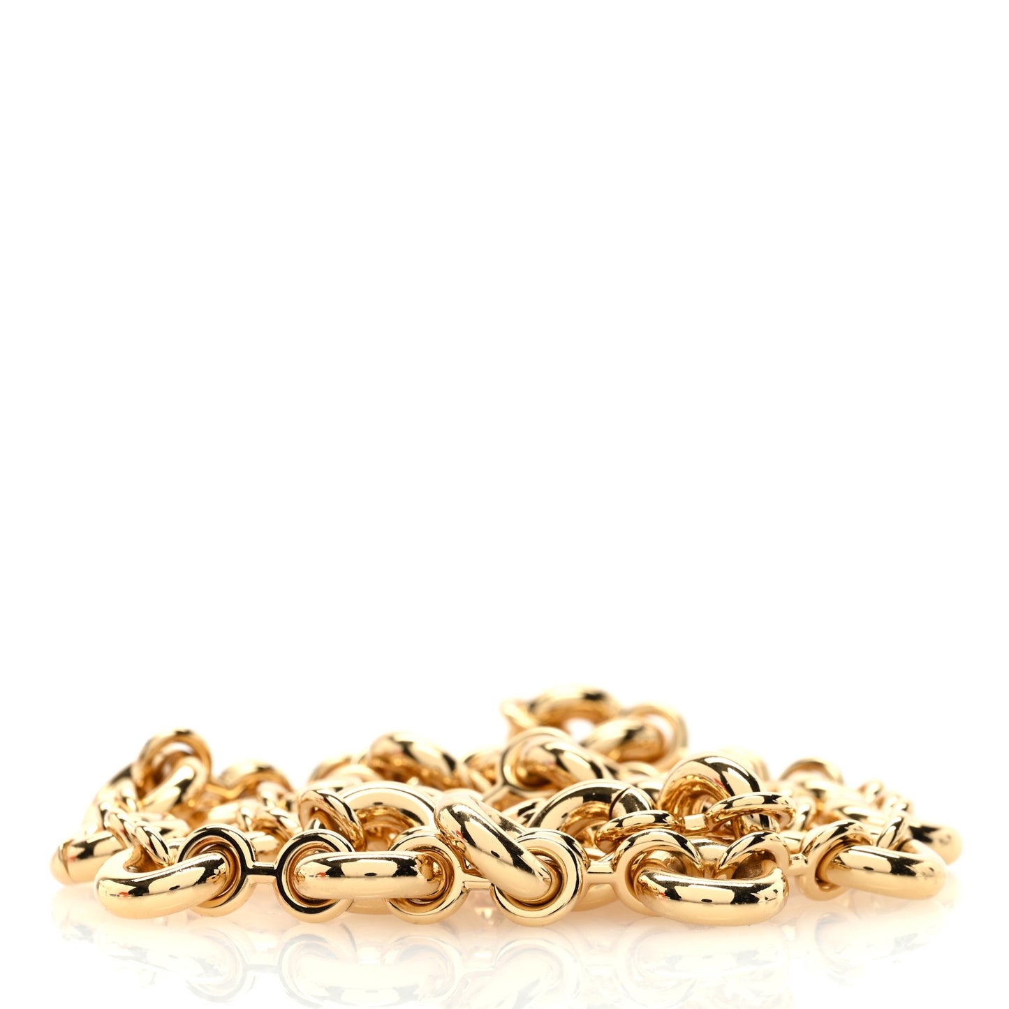 Brass Donut Chain Shoulder Strap Gold