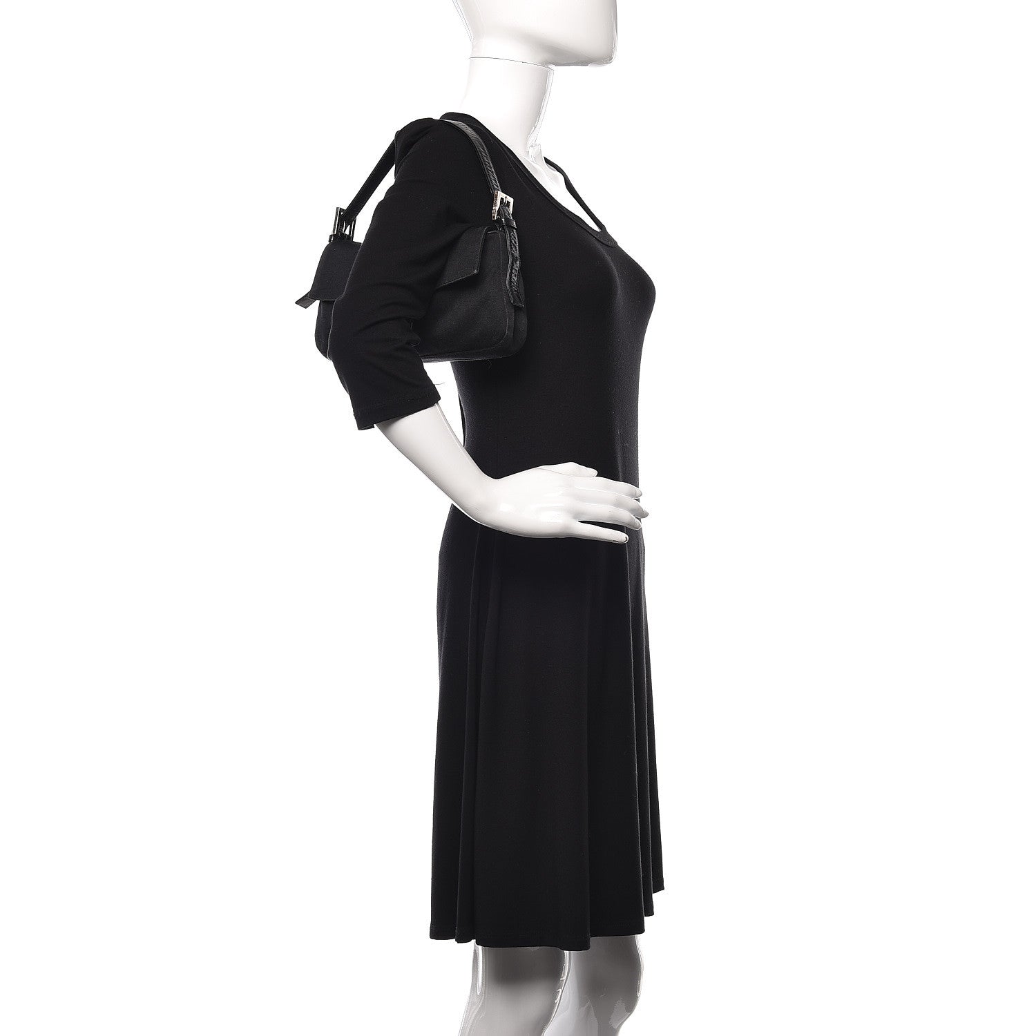 Fendi Nylon Zucca Baguette Black 2 of 12