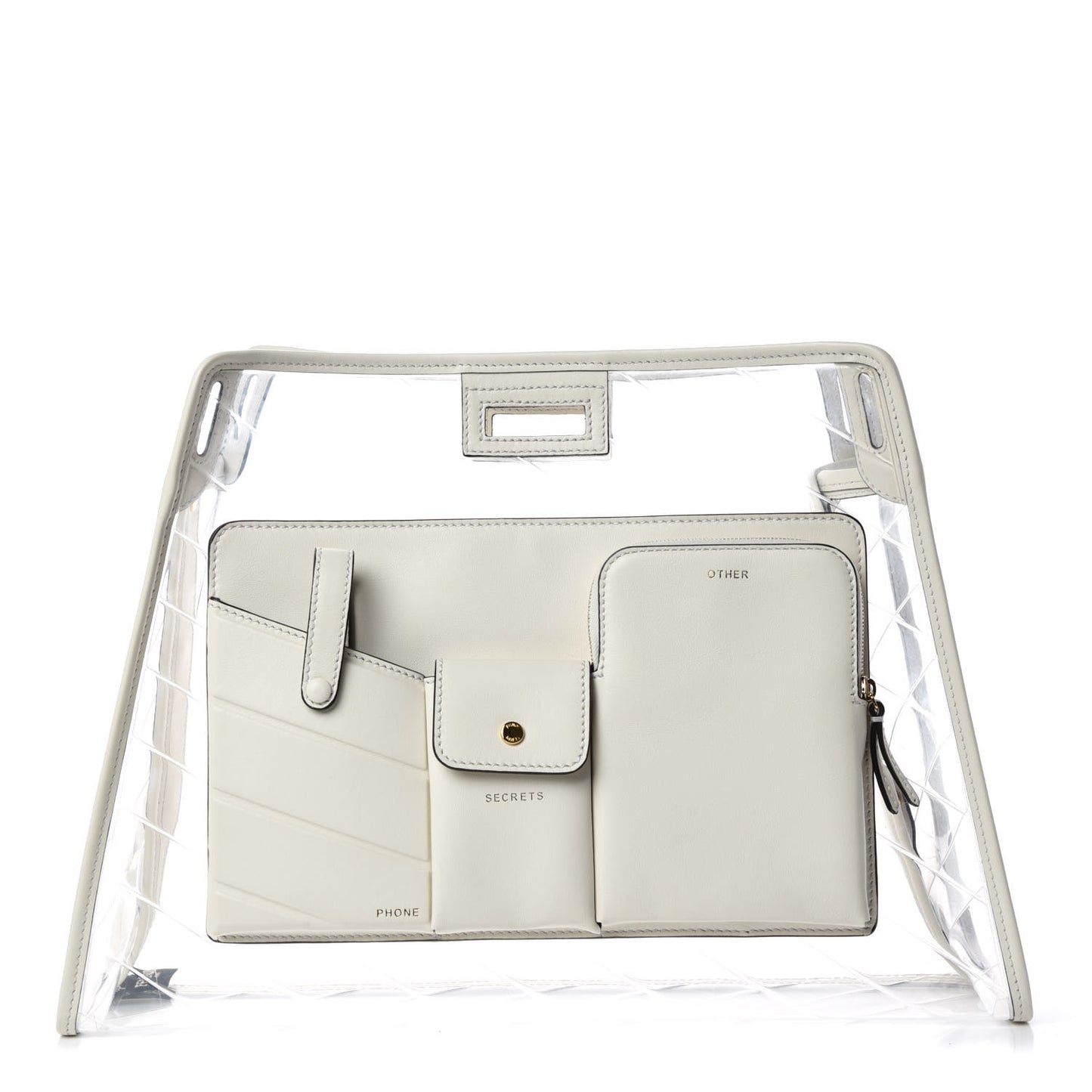 TPU Vitello Grace Pequin Pocket Medium Peekaboo Defender White