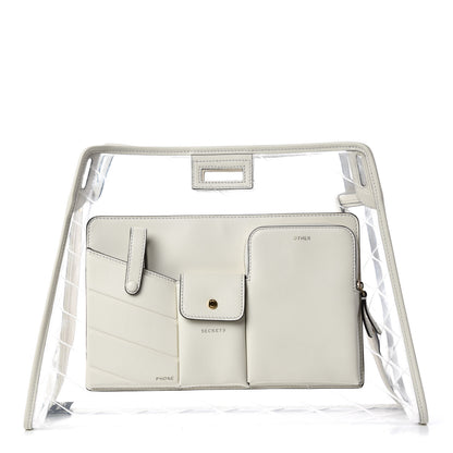 Fendi TPU Vitello Grace Pequin Pocket Medium Peekaboo Defender White 1 of 8