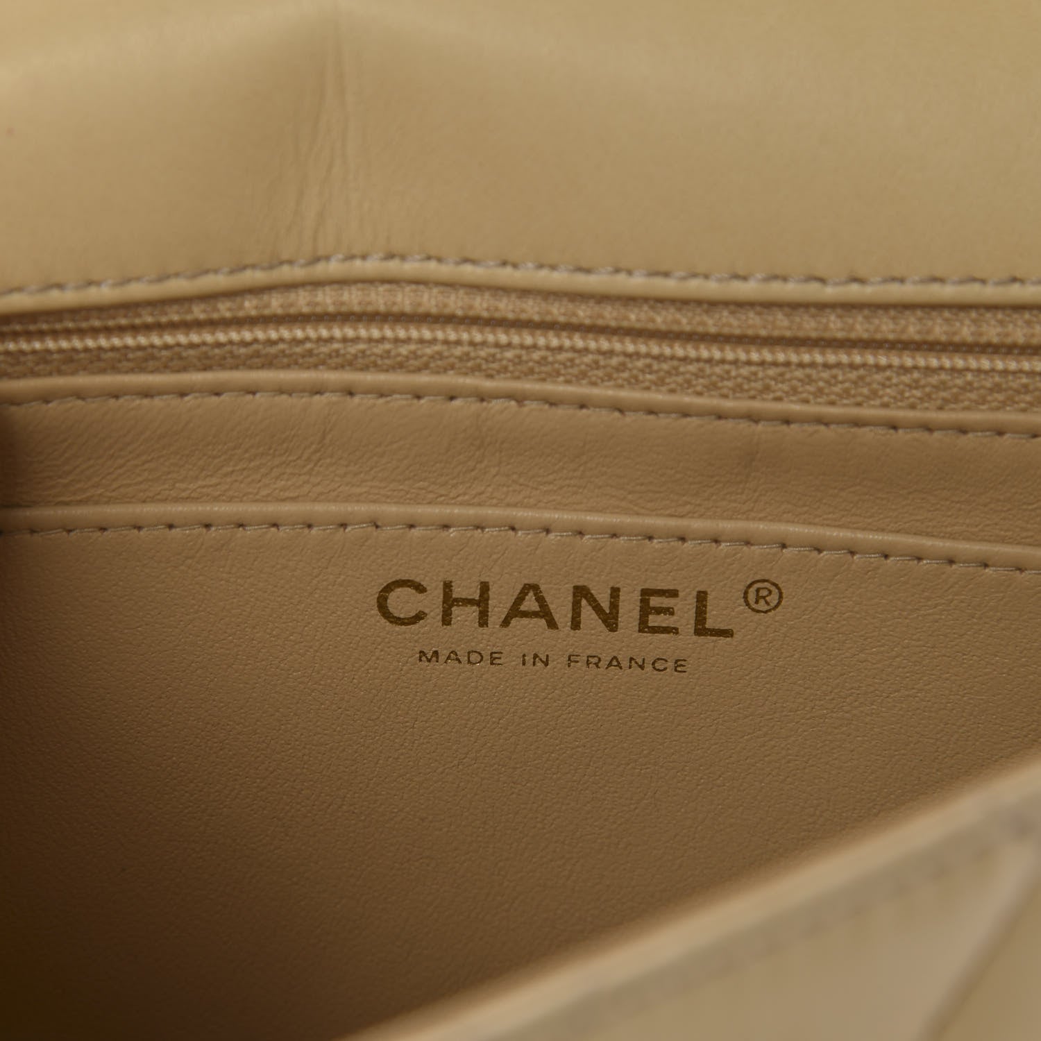 Chanel Lambskin Quilted Small Single Flap Beige 8 of 16