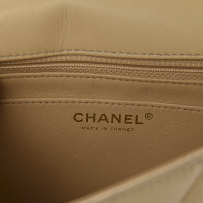 Chanel Lambskin Quilted Small Single Flap Beige 8 of 16