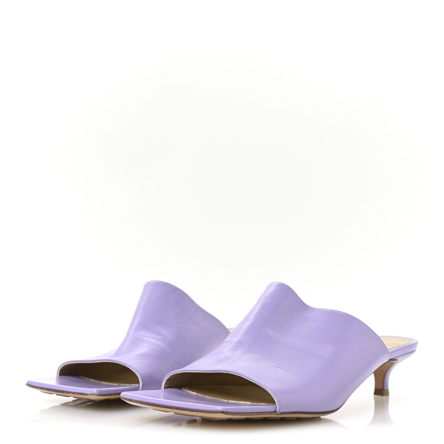 Bottega Veneta Lambskin Stretch Mule 40mm Sandals  41.5 Lavender 4 of 7