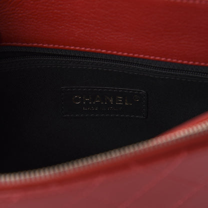Chanel Shiny Calfskin Goatskin Quilted Medium Coco Curve Messenger Flap Red 6 of 10
