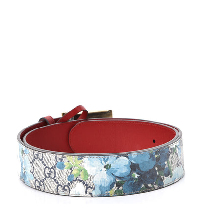 Gucci GG Plus Monogram Blooms Plaque Belt 90 36 Blue 3 of 7