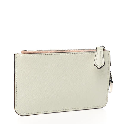Fendi Vitello Cruise Studded Monster Eyes Coin Pouch Key Case Grigio Perla Amido Multicolor 2 of 7