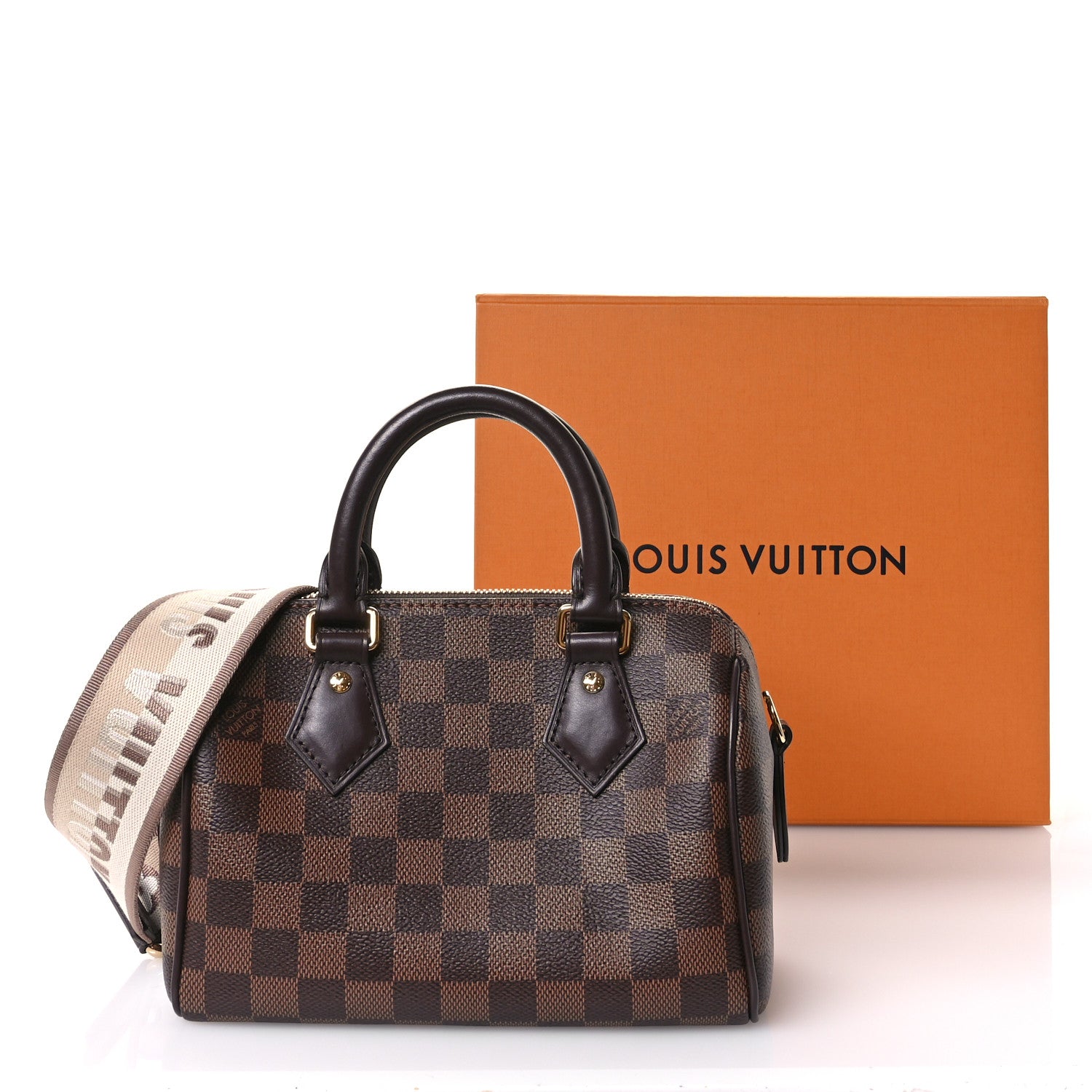 Louis Vuitton Damier Ebene Speedy Bandouliere 20 10 of 11