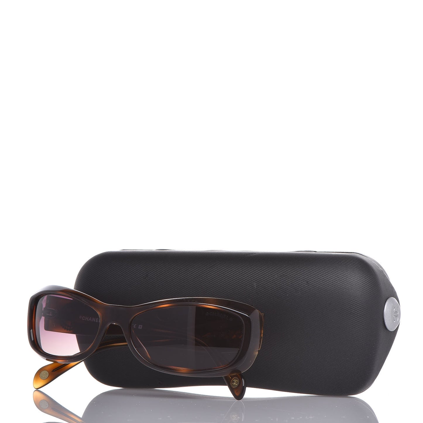 Crystal CC Logo Sunglasses 5095-B Tortoise