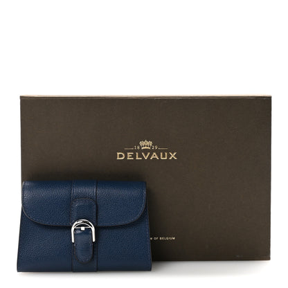 Delvaux Grained Calfskin Magic Brillant Card Holder Blue 7 of 7