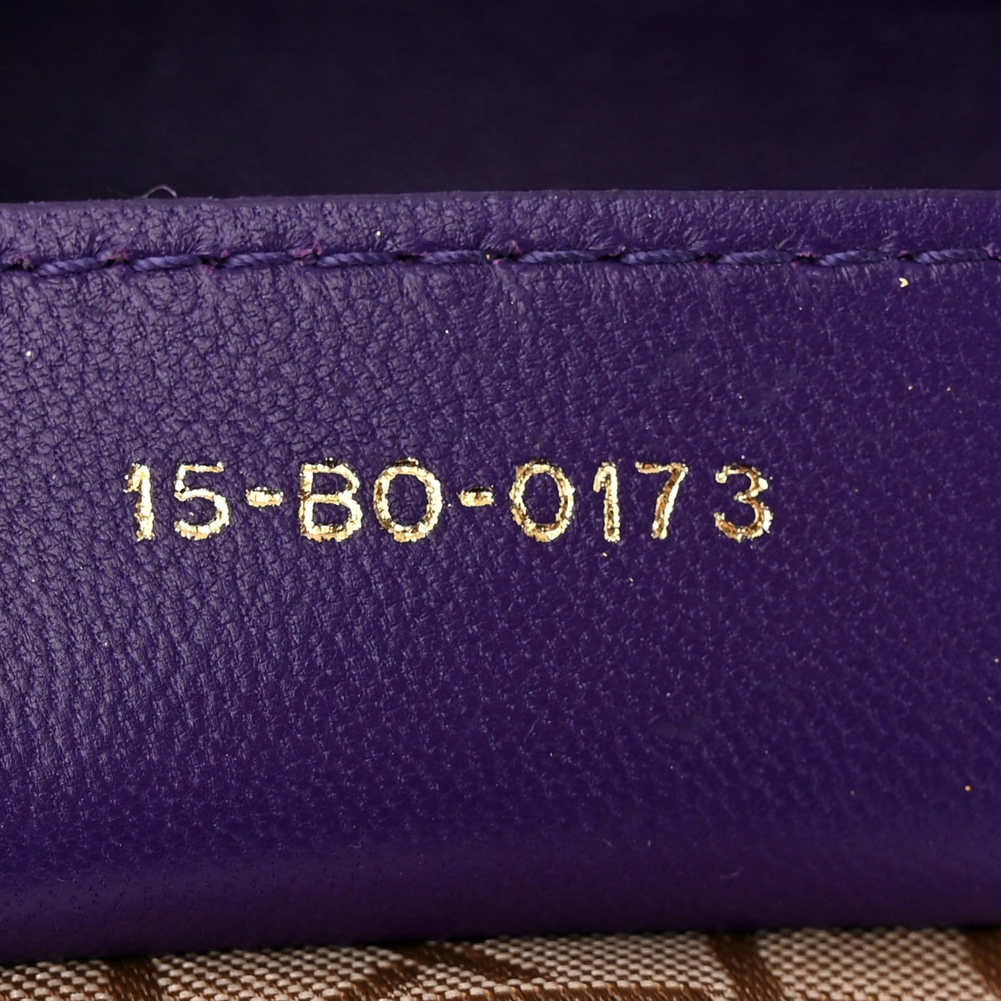 Lambskin Cannage Large Lady Dior Purple