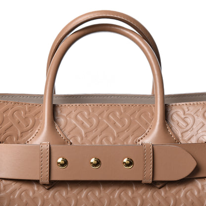 Burberry Calfskin Embossed Monogram Small Belt Bag Light Camel 7 of 9