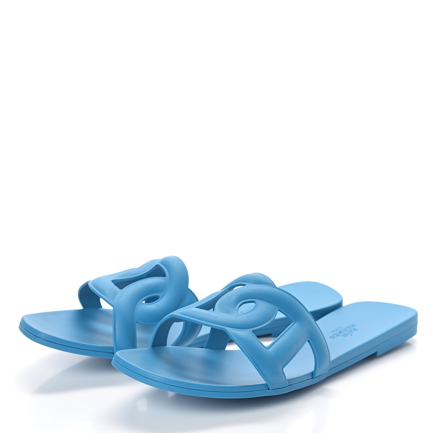 Hermes Rubber Aloha Sandals 40 Bleu Vif 3 of 7