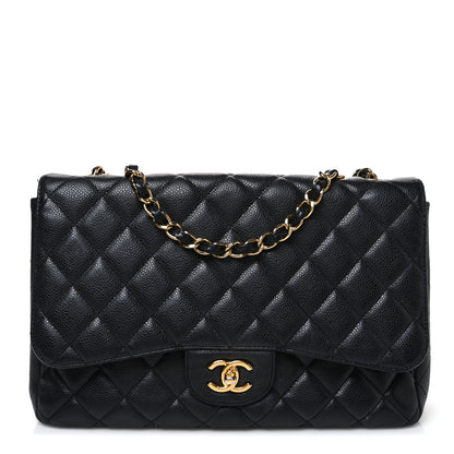 Chanel Caviar Quilted Jumbo Single Flap Black 1 of 11
