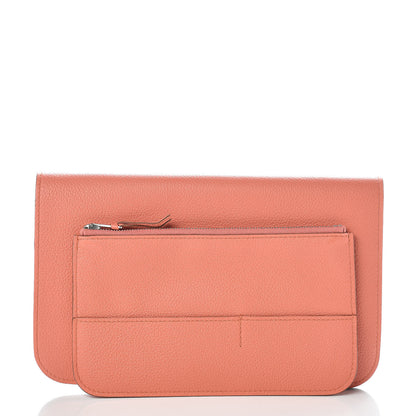 Hermes Togo Dogon Duo Wallet Rose Thè 7 of 8