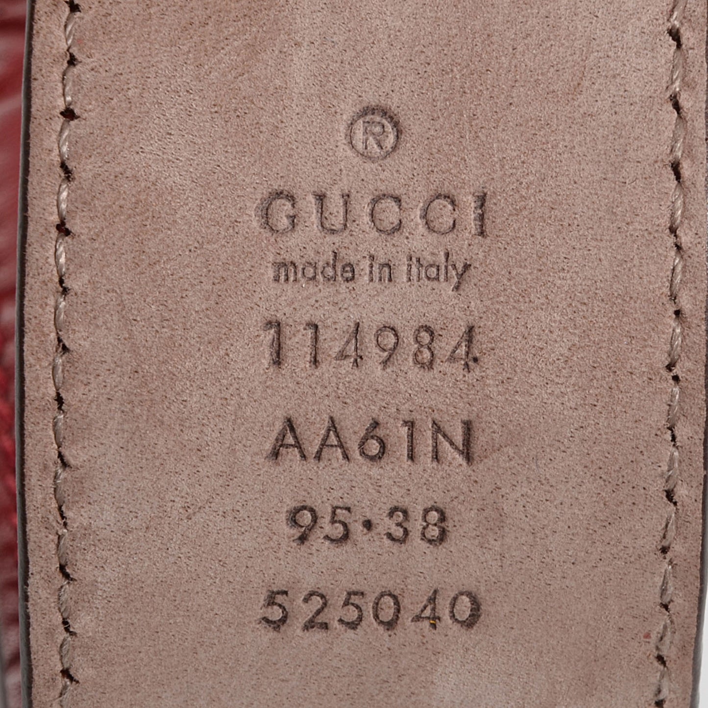 Guccissima GG Belt 95 38 Red