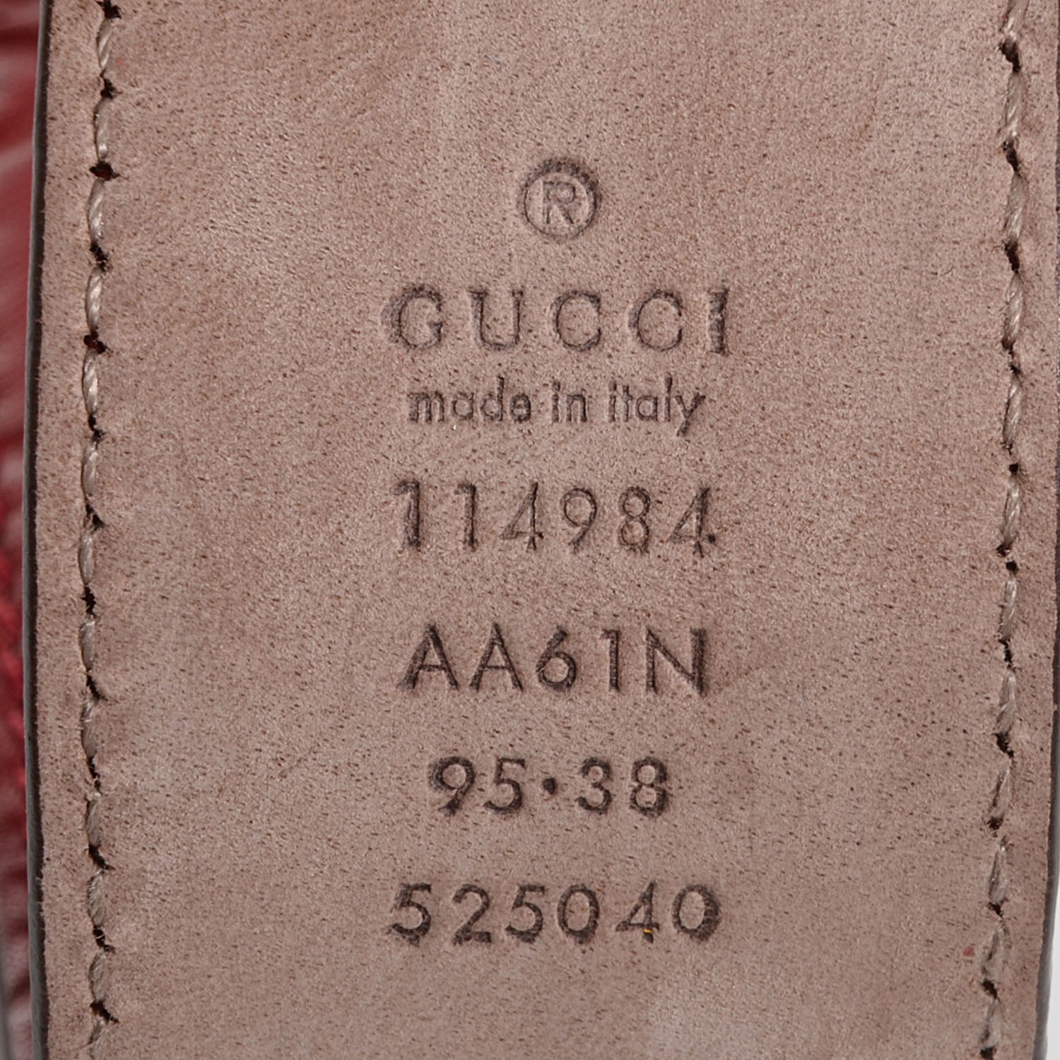 Gucci Guccissima GG Belt 95 38 Red 4 of 4