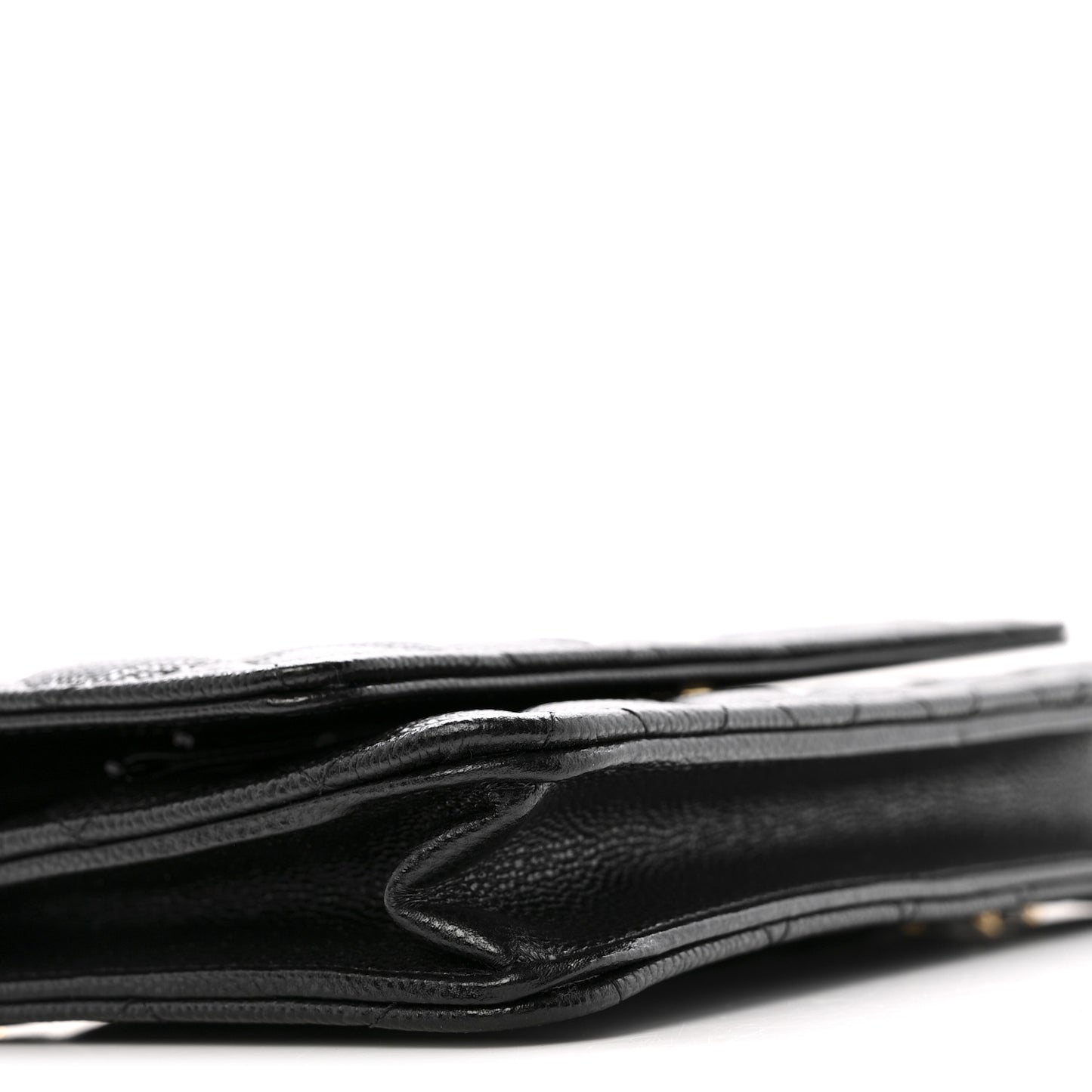 Caviar Quilted Miss Coco Wallet On Chain WOC Black