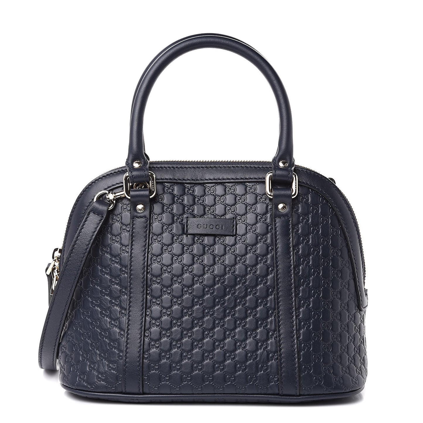Soft Microguccissima Mini Dome Bag Blue