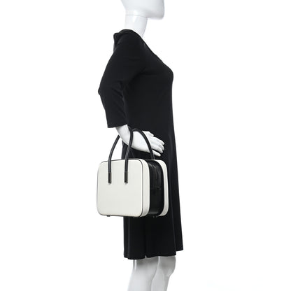 Tom Ford Calfskin Top Handle Bag White Black 2 of 19