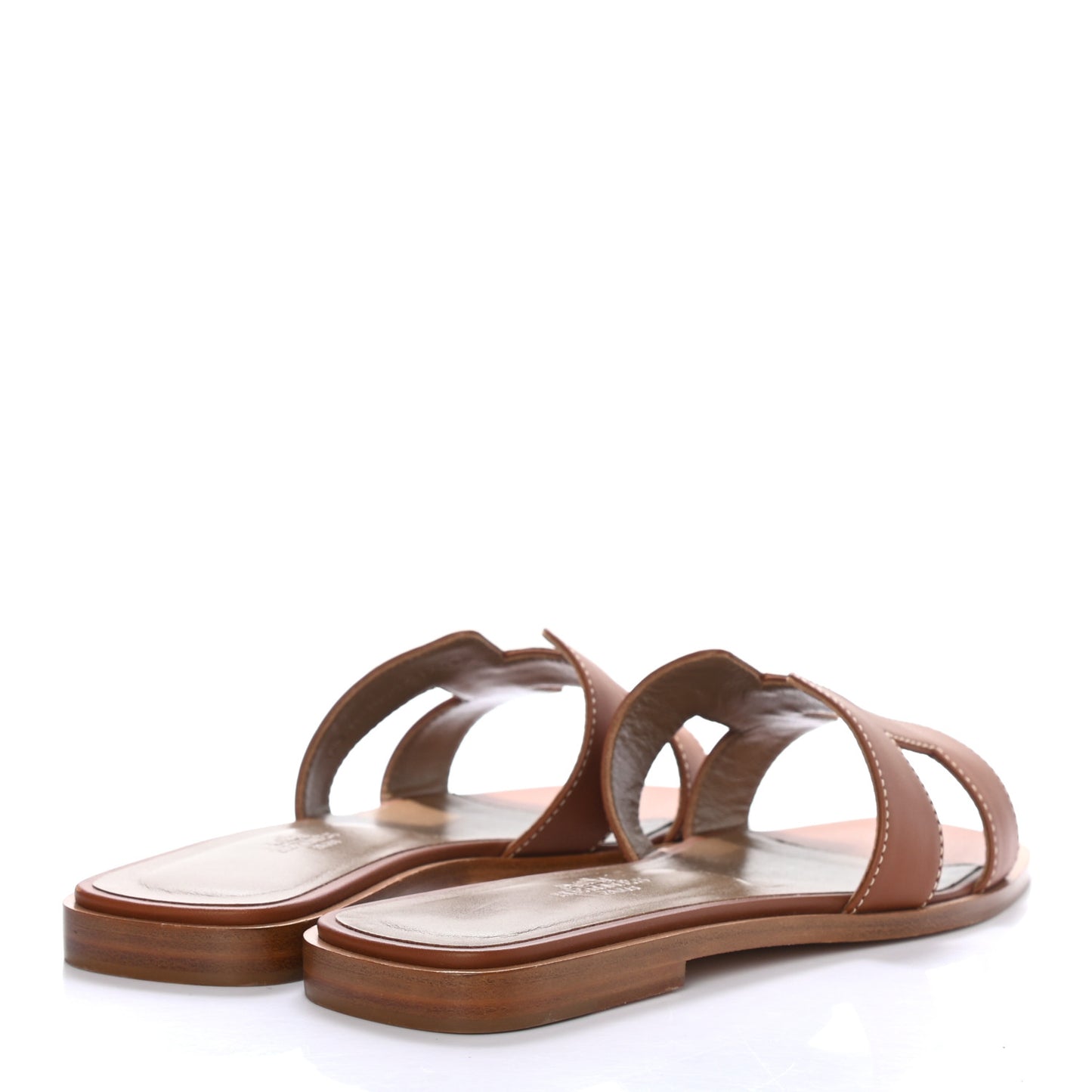 Box Calfskin Oran Sandals 37.5 Gold
