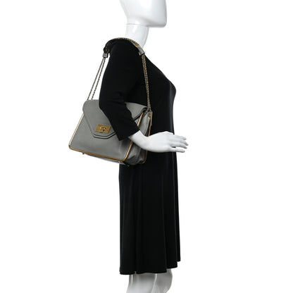 Chloe Grained Calfskin Medium Sally Flap Bag Grey 2 of 15