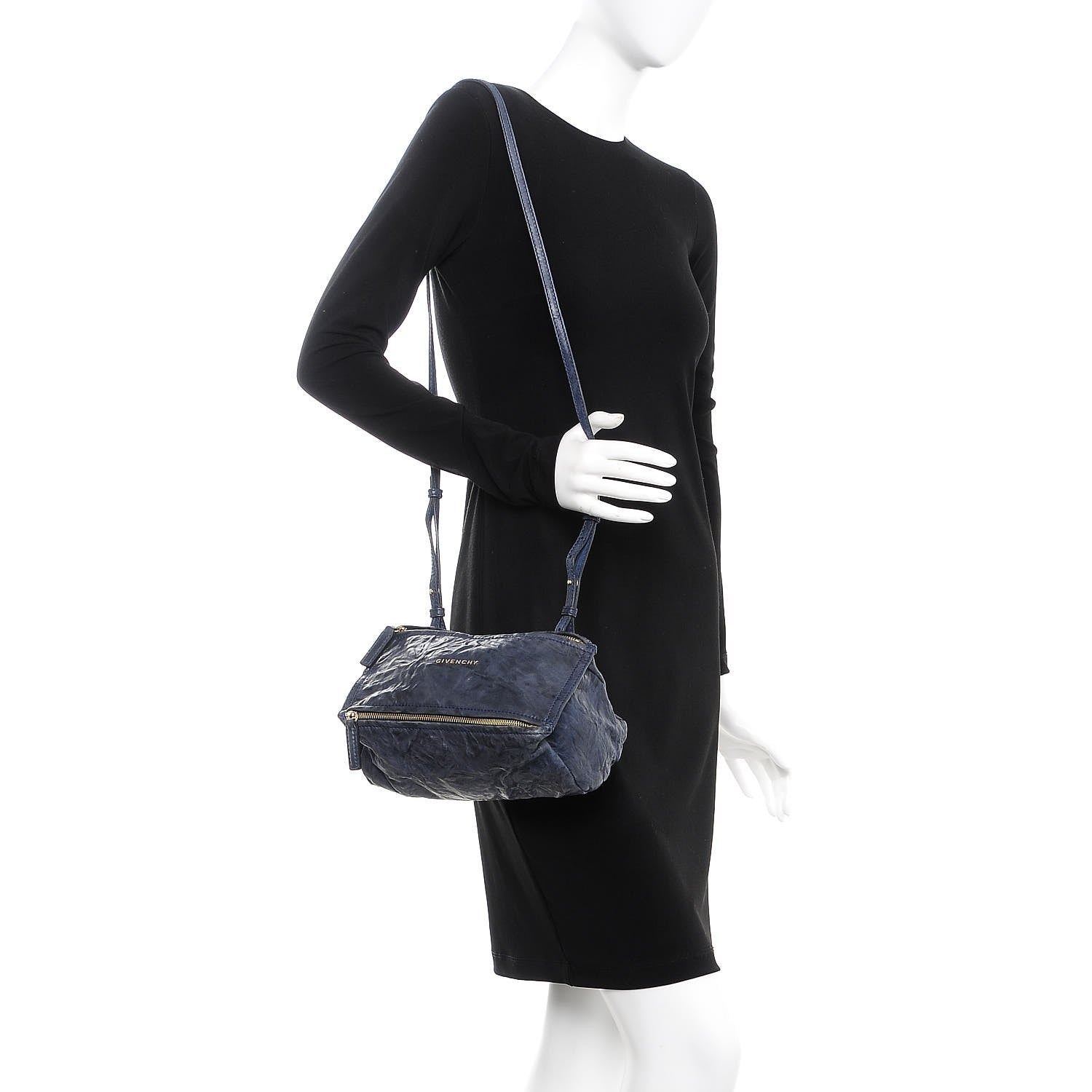 Givenchy Tumbled Sheepskin Mini Pandora Navy 2 of 9