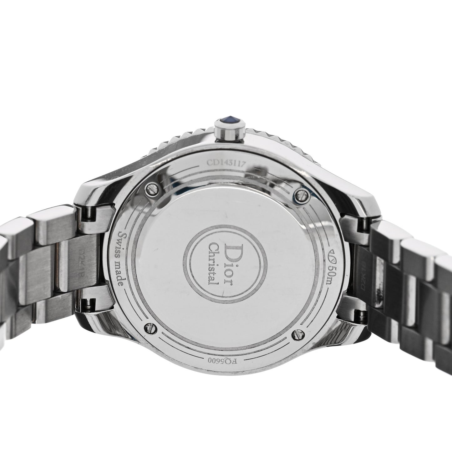 Stainless Steel Diamond Blue Mother of Pearl 33mm Christal Quartz Watch