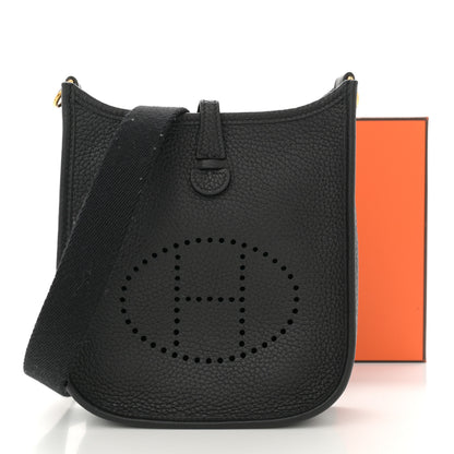 Hermes Taurillon Clemence Evelyne TPM Black 11 of 11