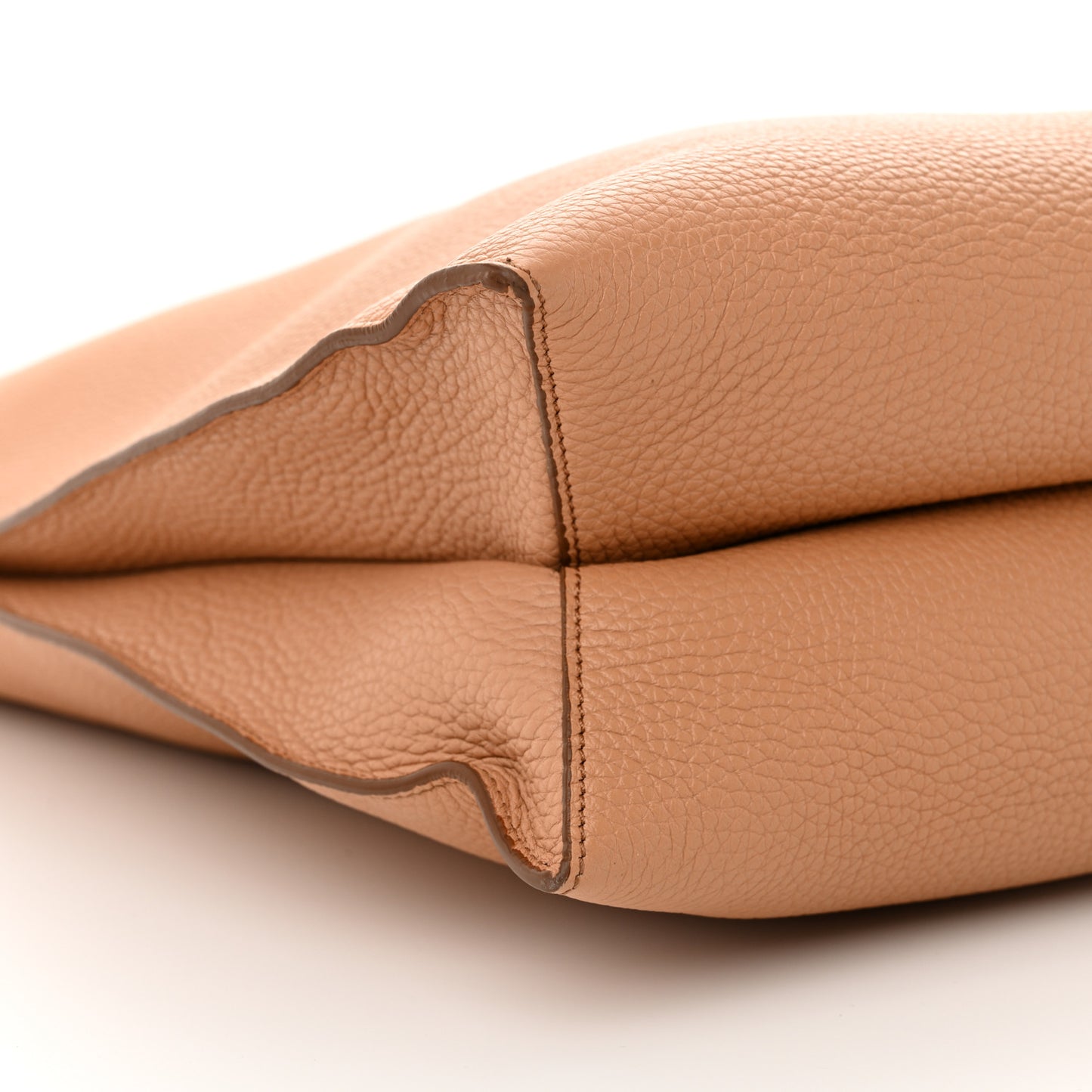 Pebbled Calfskin Large Alix Padlock Zip Hobo Bag Nude