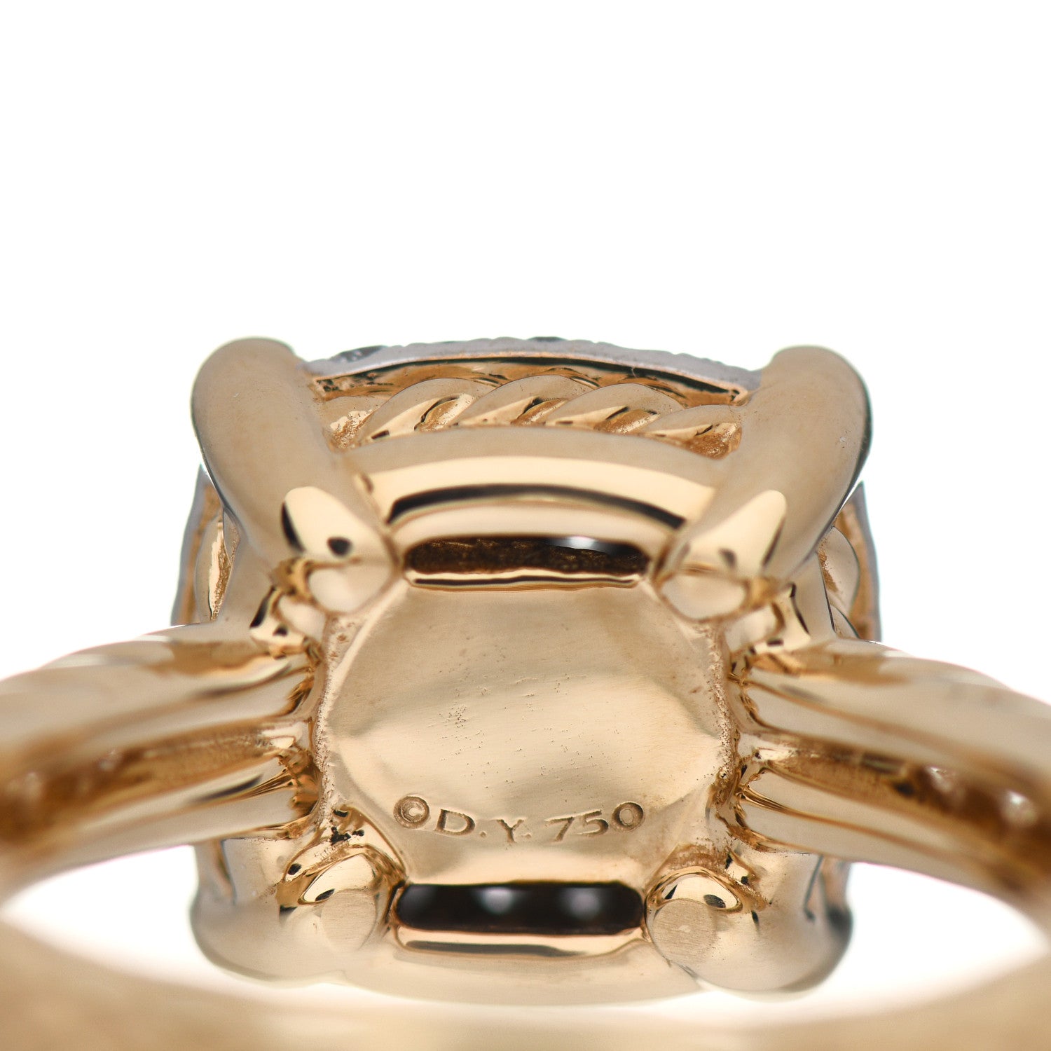 David Yurman 18K Yellow Gold Diamond 11mm Chatelaine Ring 52 6 5 of 5