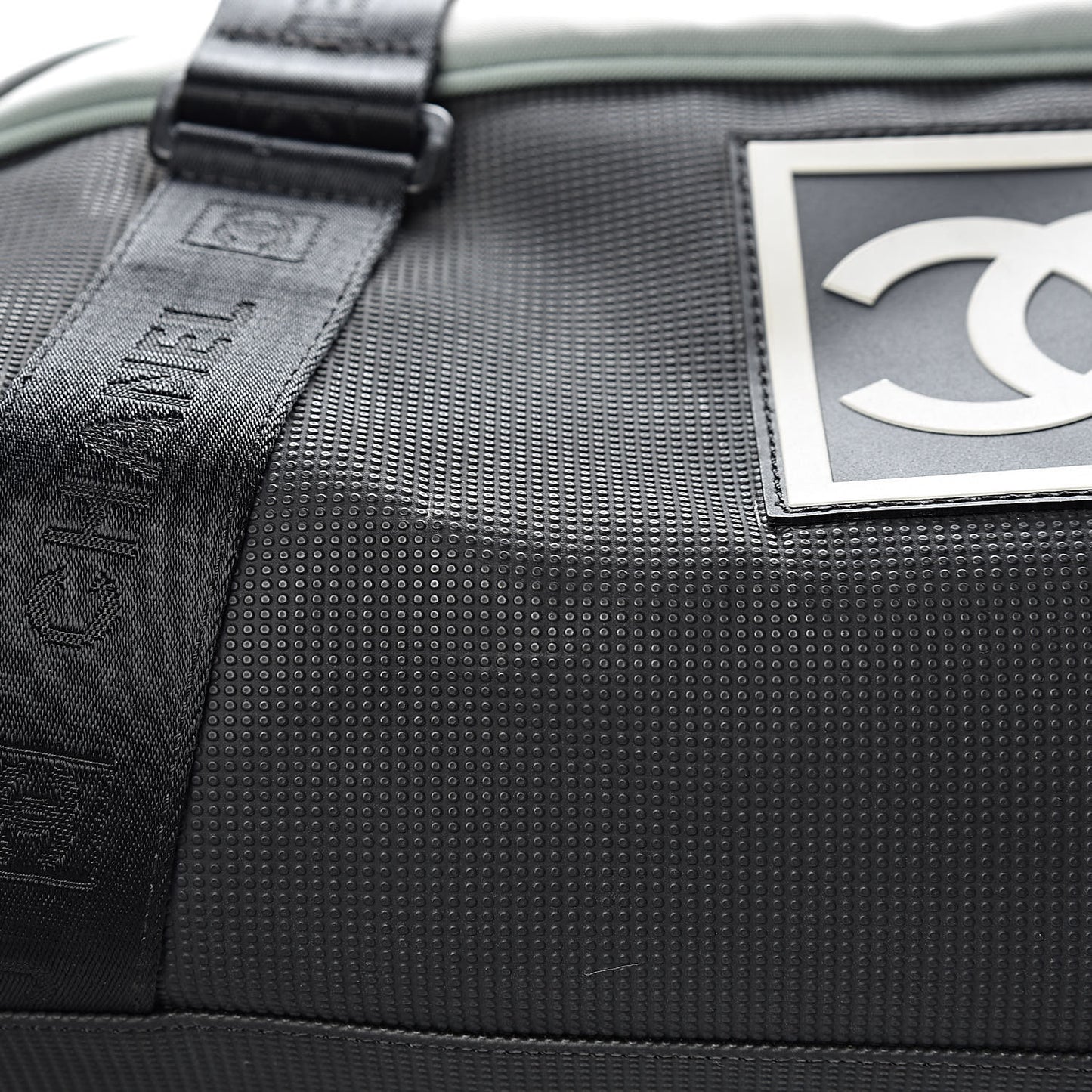 Nylon Sport Logo Duffel Black Blue