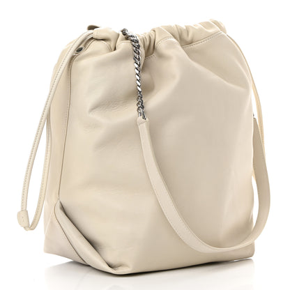 Saint Laurent Lambskin Teddy Drawstring Bag Crema Soft 4 of 13