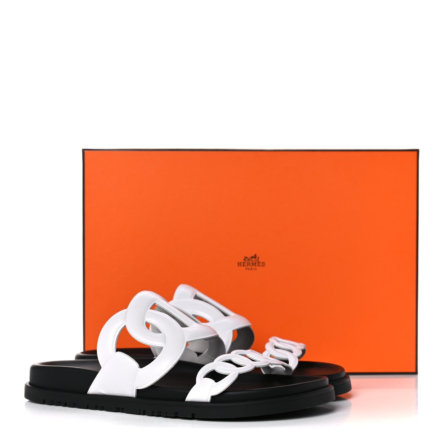 Hermes Nappa Womens Extra Sandals 37 White 9 of 9