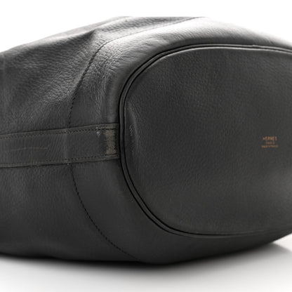 Hermes Evergrain Market Drawstring Bag 28 Black 8 of 10