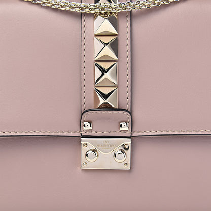 Valentino Garavani Vitello Medium Glam Lock Rockstud Flap Poudre 10 of 10