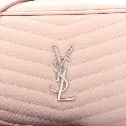 Saint Laurent Grain De Poudre Matelasse Monogram Mini Lou Camera Bag Marble Pink 10 of 11