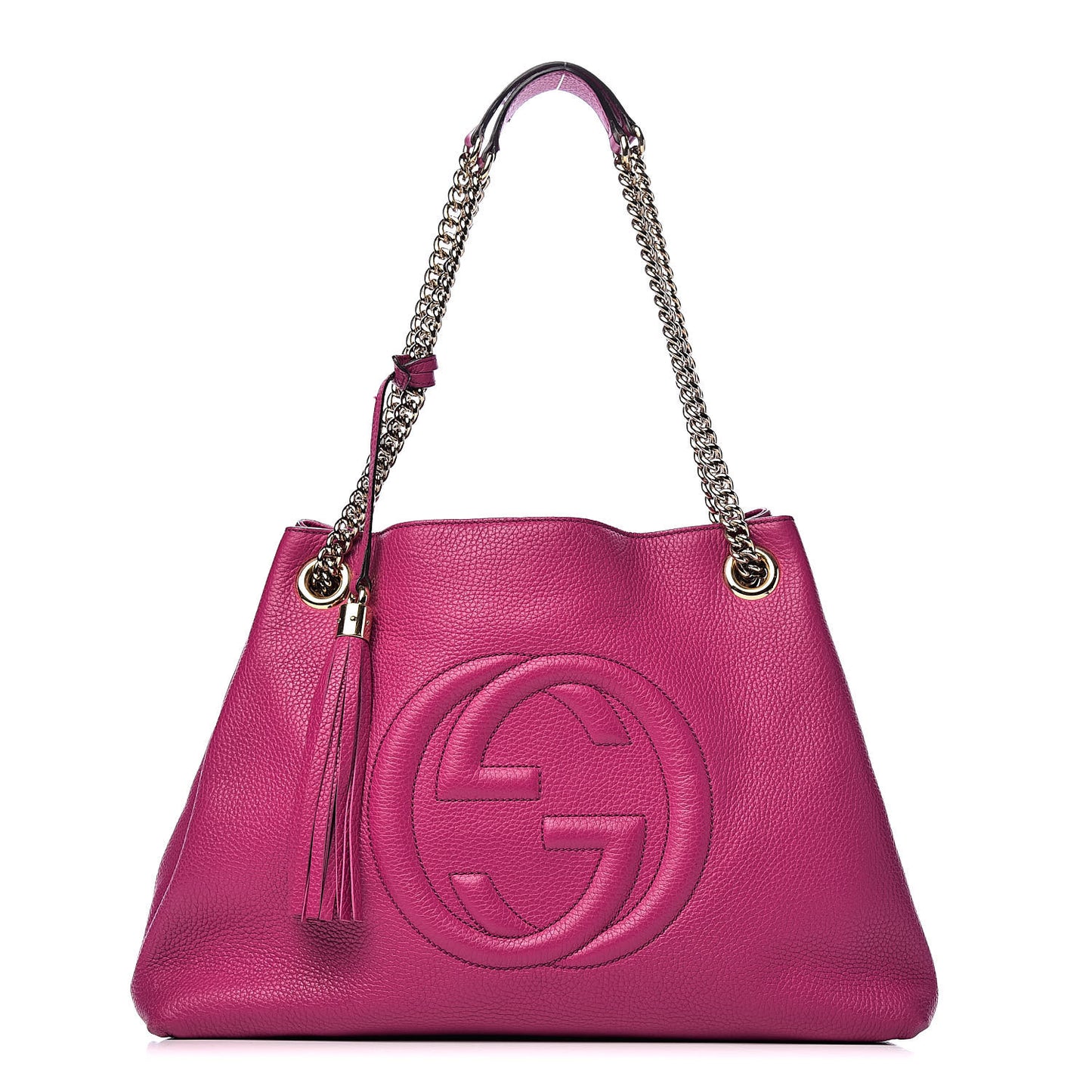 Cellarius Calfskin Medium Soho Chain Shoulder Bag Bright Bouganville
