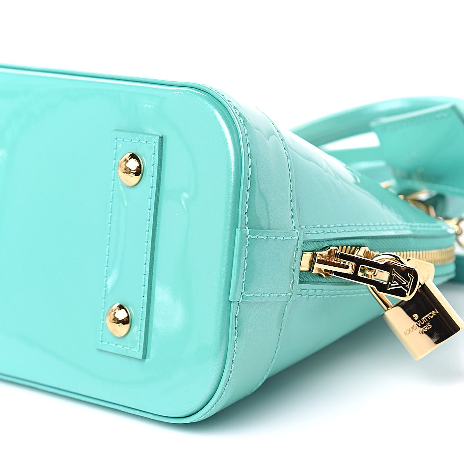 Louis Vuitton Vernis Alma BB Blue Lagon 9 of 9