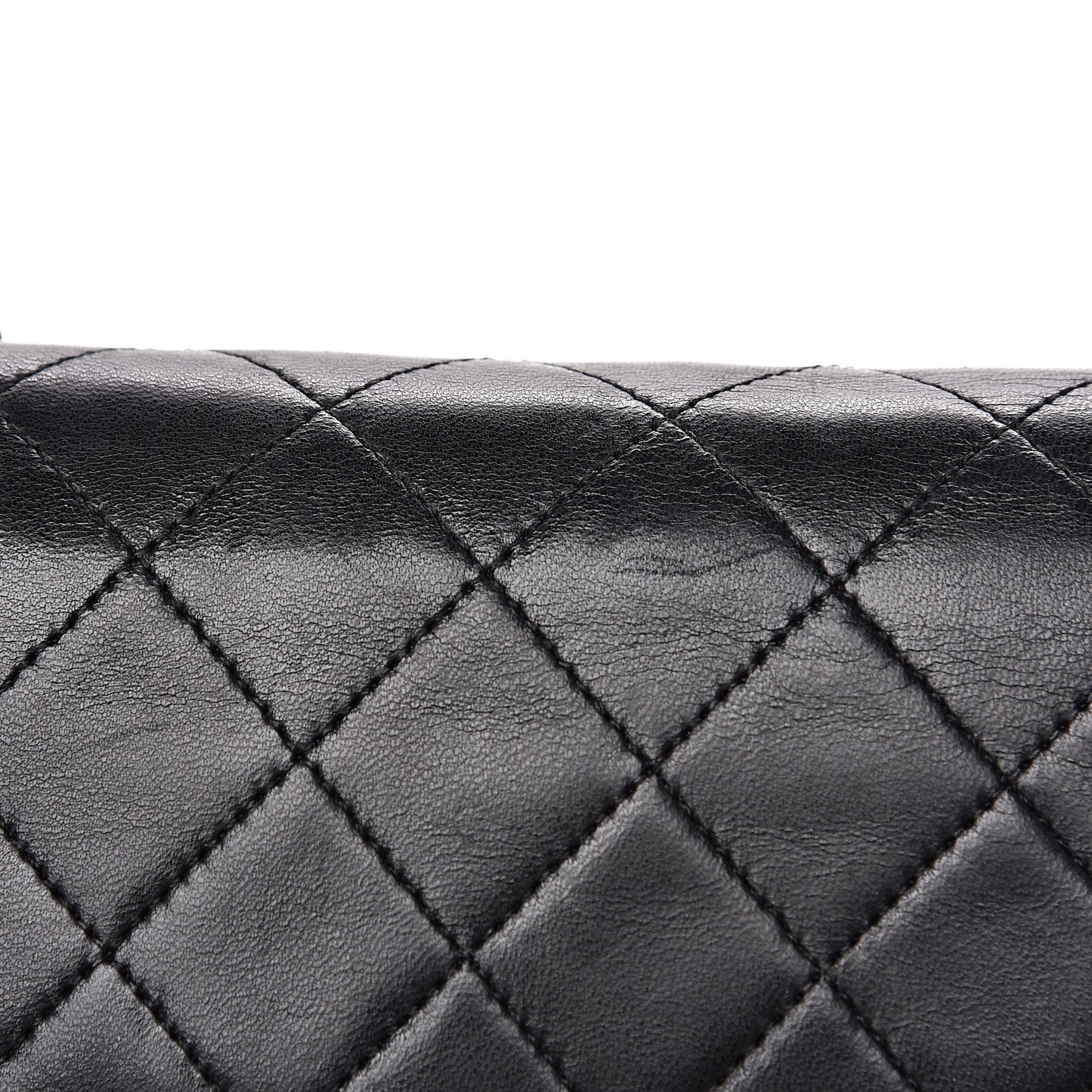 Lambskin Quilted Small Double Flap Black