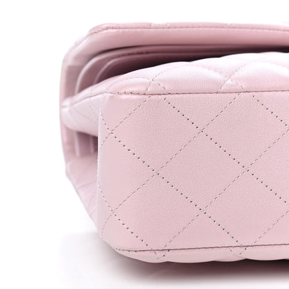 Chanel Iridescent Calfskin Quilted Medium Double Flap Light Pink 8 of 9