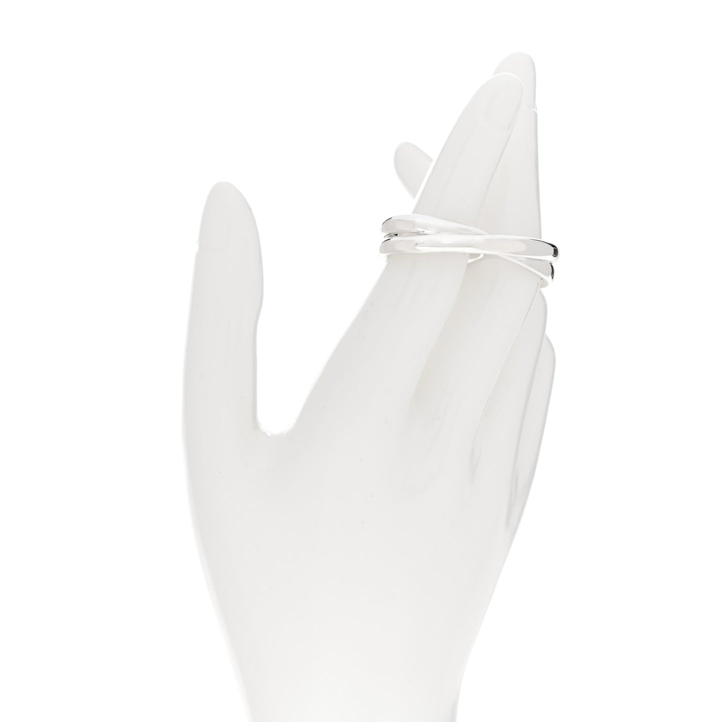 Sterling Silver Chaine D'Ancre Punk Double Ring 53 6.25