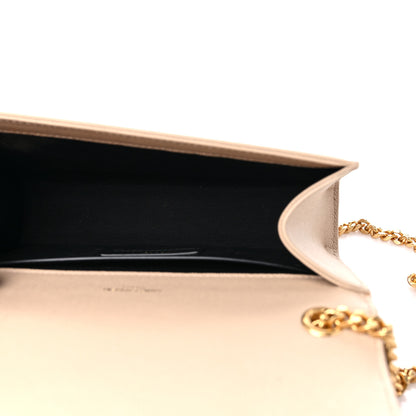 Saint Laurent Grain De Poudre Medium Monogram Kate Satchel Dark Beige 5 of 13