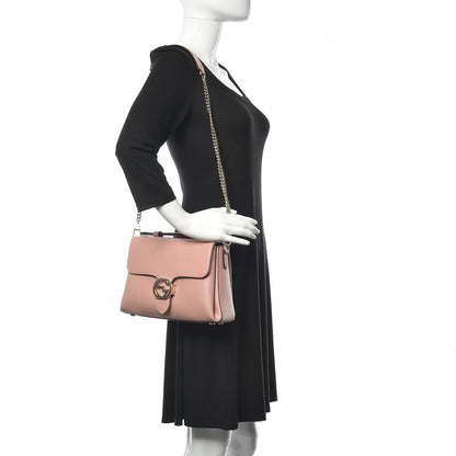 Gucci Dollar Calfskin Interlocking G Top Handle Shoulder Bag Soft Pink 2 of 8
