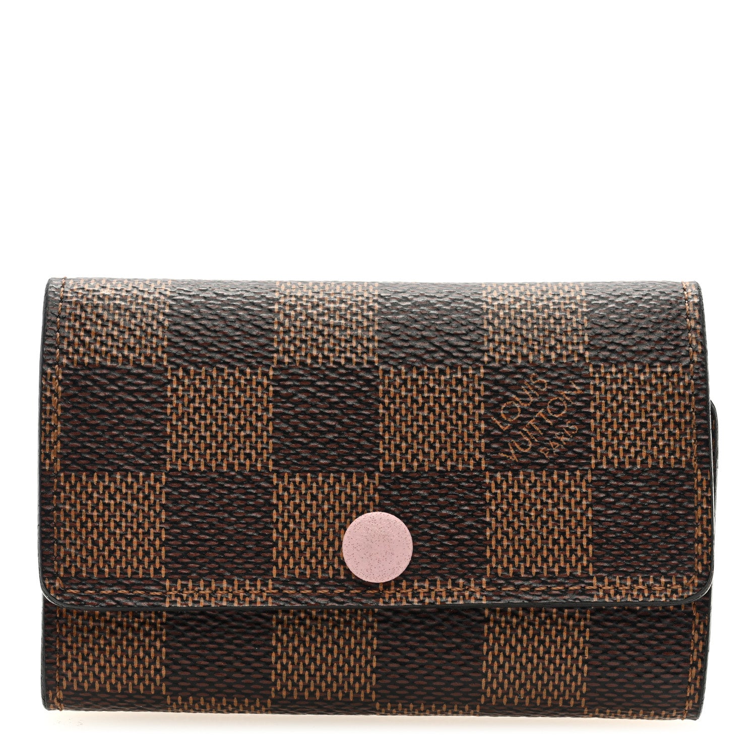 Louis Vuitton Damier Ebene Multicles 6 Key Holder Rose Ballerine 1 of 6
