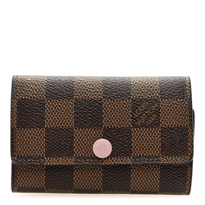 Louis Vuitton Damier Ebene Multicles 6 Key Holder Rose Ballerine 1 of 6
