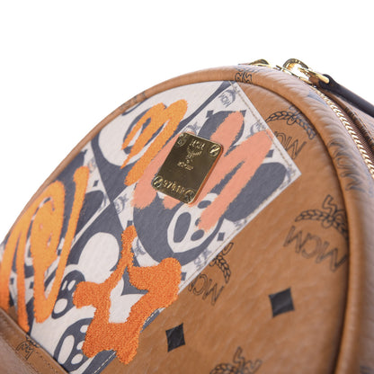 MCM Visetos Mini Stark Berlin Backpack Cognac 11 of 11