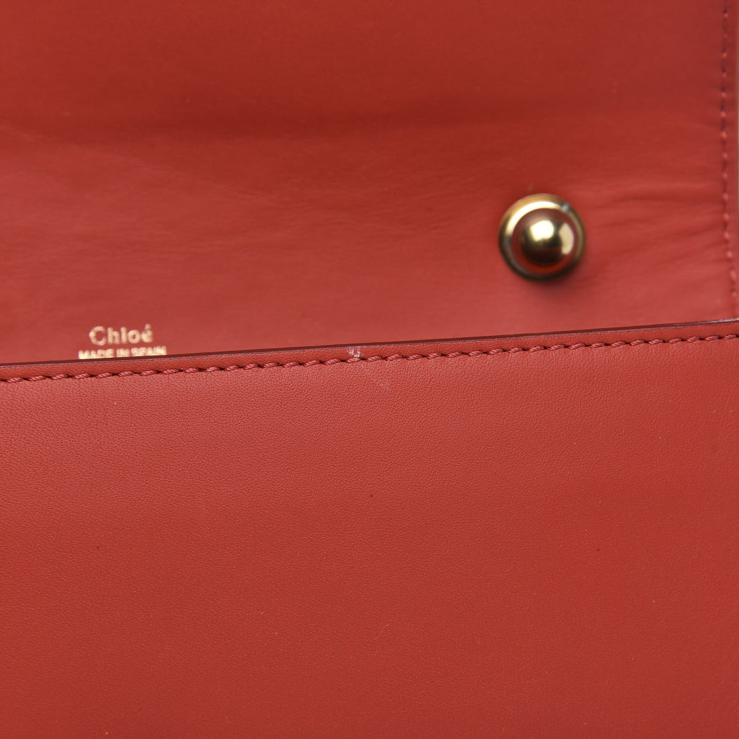 Calfskin Aurore Wallet on Chain Red