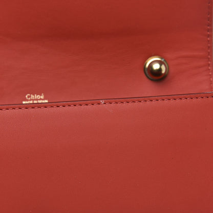 Chloe Calfskin Aurore Wallet on Chain Red 10 of 11